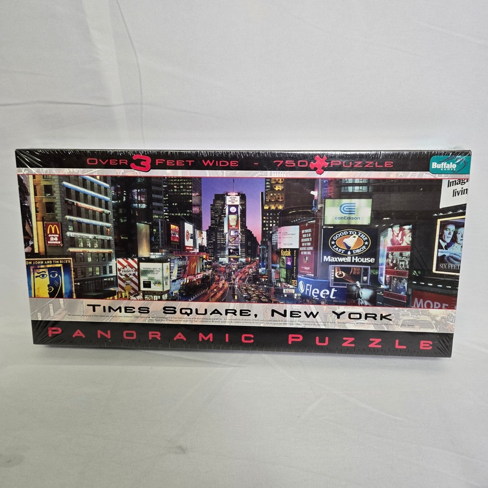 Panoramic Puzzle, Times Square New‎ York, 765 Pieces, 38.25" x 11.25", 2006, NEW